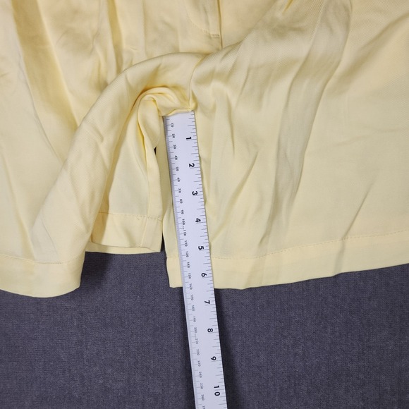 Loft Shorts Womens Size 2 High Rise Lyocell Yellow Bermuda Old Money - Picture 4 of 9